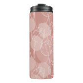  witte tulpen roze achtergrond thermosbeker (Voorkant)