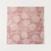 witte tulpen roze achtergrond wandkleed (Voorkant (horizontaal))