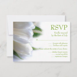 Witte Tulpen RSVP-kaart RSVP Kaartje
