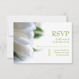Witte Tulpen RSVP-kaart RSVP Kaartje