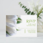 Witte Tulpen RSVP-kaart RSVP Kaartje (Staand voorkant)
