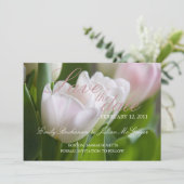 Witte tulpen • Save the Date-aankondiging Date (Staand voorkant)