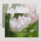 Witte tulpen • Save the Date-aankondiging Date (Voorkant / Achterkant)