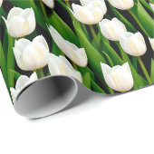 Witte tulpen - verpakkingspapier cadeaupapier (Rol Hoek)