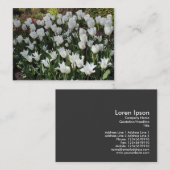 Witte tulpen visitekaartje (Voorkant / Achterkant)