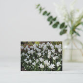 Witte tulpen visitekaartje (Staand voorkant)