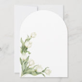 Witte Tulpen Vlinder Bruidsdouche Kaart (Achterkant)