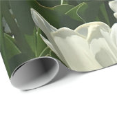 Witte Tulpen voor een delicate bloem. Cadeaupapier (Rol Hoek)
