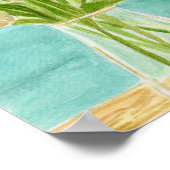 Witte tulpen Waterverf Poster (Hoek)