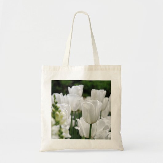 witte tulpentuin tote bag (Voorkant)