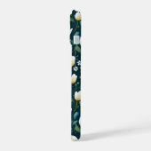 Witte Tuplips en Groene Bloemen Personaliseren iPhone 15 Case (Linkerkant)