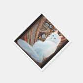 Witte Turkse angora Servetten (Hoek)