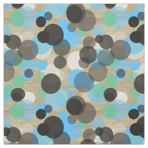 Witte turquoise blauwe munt Polka Dots Patroon Hou Stof