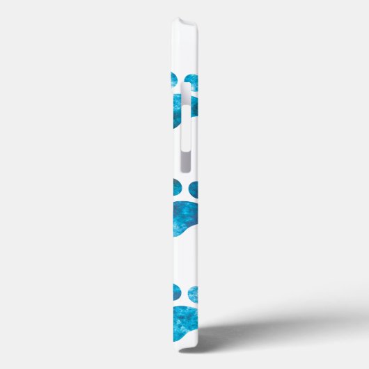 Witte Turquoise Gestructureerde Pootafdruk Persoon Case-Mate iPhone Case (Achterkant / Links)