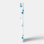 Witte Turquoise Gestructureerde Pootafdruk Persoon Case-Mate iPhone Case (Achterkant / Rechts)