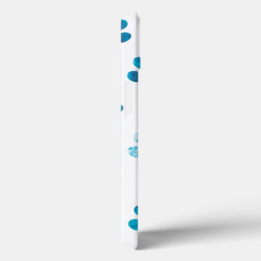 Witte Turquoise Gestructureerde Pootafdruk Persoon Case-Mate iPhone Case (Achterkant / Rechts)