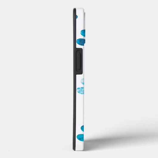 Witte Turquoise Gestructureerde Pootafdruk Persoon Case-Mate iPhone Case (Achterkant / Rechts)