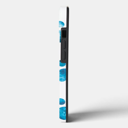Witte Turquoise Gestructureerde Pootafdruk Persoon Case-Mate iPhone Case (Achterkant / Links)