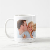 Witte twee foto collage met aangepaste bericht koffiemok (Links)