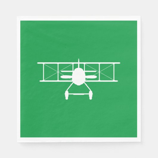 Witte tweedekker profiel op groene achtergrond servet (Voorkant)