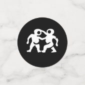 Witte Tweeling Tweelingen Astrologie Sterrenbeeld  Confetti (Kleine voorkant)