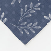 Witte twijgen op blauw. fleece deken (Hoek)