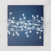 Witte Twinkle String Lights op blauw Plaatskaartje (Buitenkant ongevouwen)