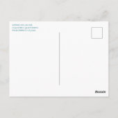 Witte Twinkle String Lights op Blauwgroen Briefkaart (Achterkant)