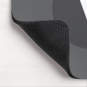 Witte typografie custom initiaal grijs muismat (Hoek)