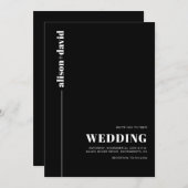 Witte typografie minimalistische QR-code zwarte br Kaart (Voorkant / Achterkant)