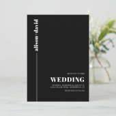 Witte typografie moderne minimalistische zwarte br kaart (Staand voorkant)