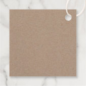 Witte typografie op kraftpapier rustieke bruiloft bedankjes labels (Achterkant)