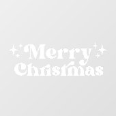 Witte typografie Vrolijk kerstfeest Raamsticker (Vel)