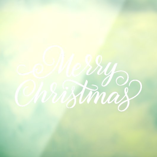 Witte typografie Vrolijk kerstfeest Raamsticker (Vel 3)