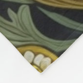 Witte uil art nouveau stijl fleece deken (Hoek)