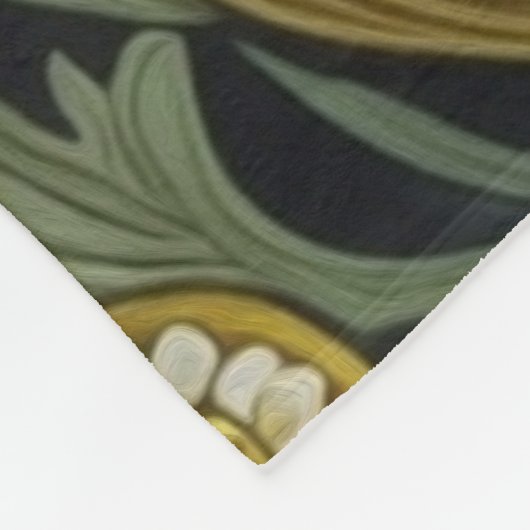 Witte uil art nouveau stijl fleece deken (Hoek)