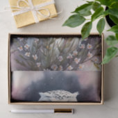 Witte Uil Bloemennacht Portret Tissuepapier (Geschenk)