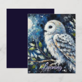 Witte Uil Gepersonaliseerde Decoupage Scrapbook Pa (Voorkant / Achterkant)