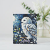 Witte Uil Gepersonaliseerde Decoupage Scrapbook Pa (Staand voorkant)
