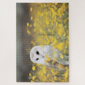 Witte uil in het wild legpuzzel (Verticaal)
