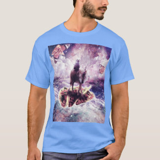 Witte Uil Riding Eenhoorn Wolf op Taco T-shirt