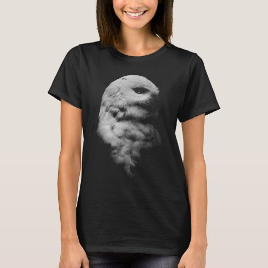 witte uil t-shirt (Voorkant)