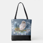 Witte Uil Tote Bag (Achterkant)
