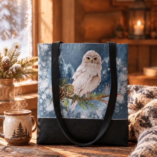 Witte Uil Tote Bag