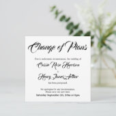 Witte Uitgestelde Huwelijksverandering van Plannen Kaart (Staand voorkant)