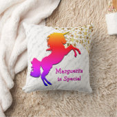 Witte UNICORN Persoonlijke Aandenken Kussen (Deken)