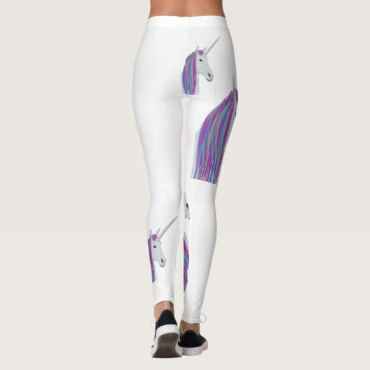 Witte Unicorn Rainbow-Leggings Leggings (Achterkant)