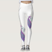 Witte Unicorn Rainbow-Leggings Leggings (Voorkant)