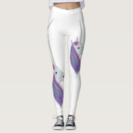 Witte Unicorn Rainbow-Leggings Leggings
