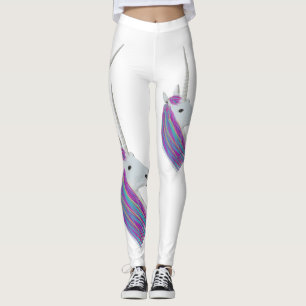Witte Unicorn Rainbow-Leggings Leggings